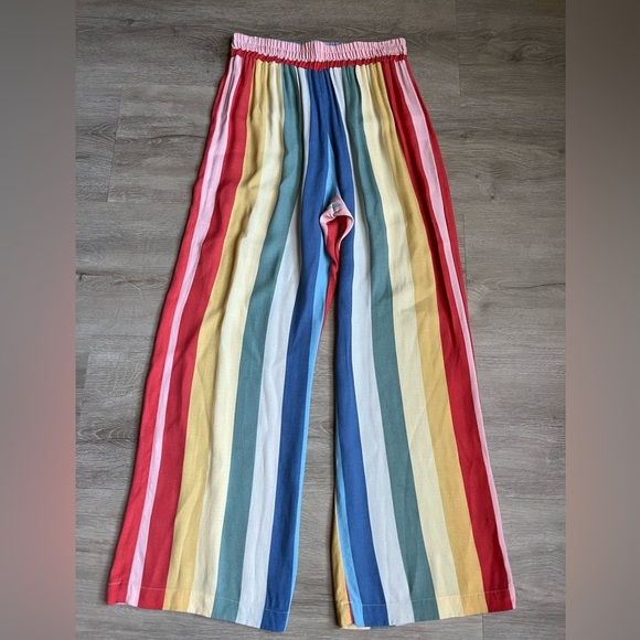 Reformation Ascher Rainbow Stripe Pants SZ M - Picture 2 of 7